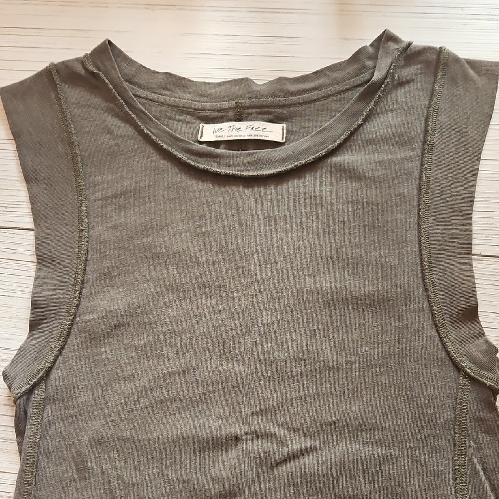 We The Free Women's Olive Green Muscle Tee